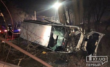 ​На Днепропетровщине авто влетело в столб и перевернулось: информация о пострадавших