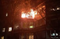 На Днепропетровщине произошел пожар на балконе одного из жилых девятиэтажных домов