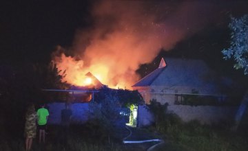 В Марганце на территории частного дома горела летняя кухня