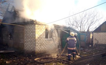 Спасатели ликвидировали возгорание на территории частного дома в Пятихатском районе