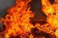 В Днепровском районе загорелся погрузчик металлолома