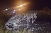 Жуткое ДТП в Киеве: в результате аварии водитель Mercedes сгорел заживо (ФОТО)