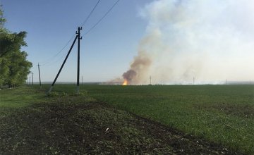 Пожар в Балаклее могло вызвать попадание искры от выхлопной трубы пожарного танка, - Минобороны