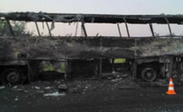 В Харьковской области загорелся рейсовый пассажирский автобус
