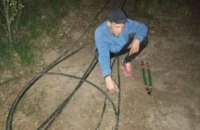 На Днепропетровщине «на горячем» поймали кабельного вора 