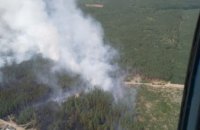 ​На Харьковщине лесной пожар тушили с помощью авиации (ФОТО)