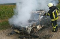 В Кировоградской области на дороге загорелась легковушка  (ФОТО)