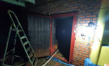 В Криворожском районе спасатели ликвидировали возгорание в хозпостройке