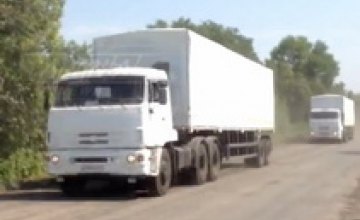 Грузовики российского конвоя, направлялись в сторону Луганска (ВИДЕО)