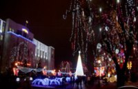 В сквере возле губернаторской елки Днепропетровска неизвестные трижды пытались украсть светодиодного оленя