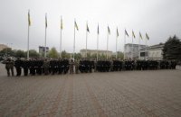 В Днепре более ста ребят торжественно дали клятву военного лицеиста