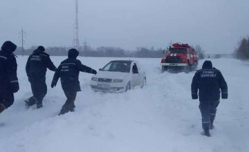 Снежный апокалипсис на Днепропетровщине: застрявшие в сугробах автомобили и более сотни домов без электричества (ФОТО)