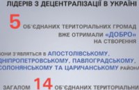 14 объединенных территориальных громад скоро появятся на Днепропетровщине