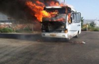 В Одессе на ходу сгорела маршрутка (ФОТО)