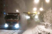 Сегодня ночью в Днепропетровске для борьбы со снегом использовали 70 единиц специальной техники