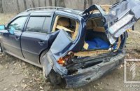 ​На Днепропетровщине столкнулись две иномарки: одна из машин вылетела на обочину