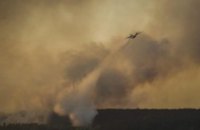 В Чернольской зоне в круглосуточном режиме тушат пожар