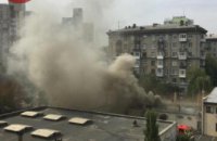 В Киеве – серьезный пожар на Лукьяновке: образовалась пробка (ФОТО)
