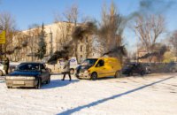 В Днепре автомобильным флешмобом почтили память защитников Донецкого аэропорта