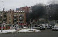 Масштабный пожар в центре Днепра: горит недострой возле стадиона «Днепр-Арена» (ФОТО, ВИДЕО)