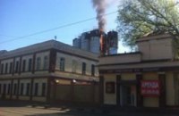 В Киеве загорелось здание пивзавода на Подоле