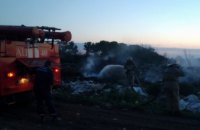 В Киевской области произошел масштабный пожар на свалке мусора