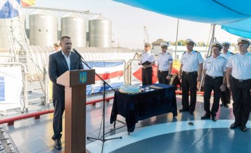 Борис Филатов принял участие в праздновании 26-й годовщины поднятия флага ВМС Украины на фрегате «Гетман Сагайдачный»