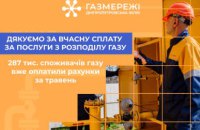 Дніпропетровська філія «Газмережі» дякує споживачам регіону за вчасну оплату за послуги розподілу газу