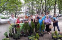 Жителям ж/м Тополь-3 помогают украшать дворы и дарят цветы для высадки в палисадниках (ФОТОРЕПОРТАЖ)