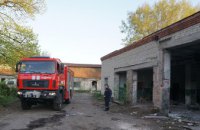 В Днепре на Кротова горела заброшенная постройка (ФОТО)