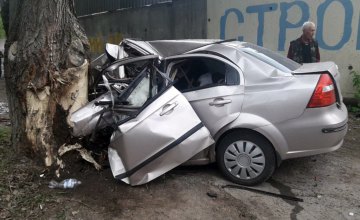 Смертельное ДТП в Днепре: водитель врезался в дерево (ФОТО) 
