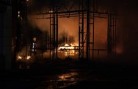 В Киеве сгорел торговый павильон 