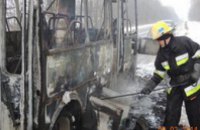 В Тернопольской области во время рейса загорелся автобус