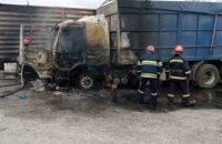 В Верхнеднепровском районе загорелся грузовик:  водитель получил ожоги
