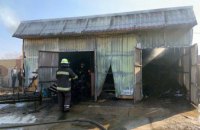 В Кривом Роге спасатели потушили пожар в гаражном боксе: огнём повреждено 50 кв. метров