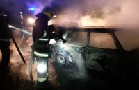 В Синельниковском районе на ходу загорелась легковушка 