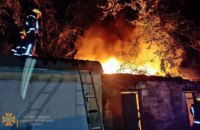 В Каменском из-за возгорания хозяйственных пристроек едва не загорелся гараж