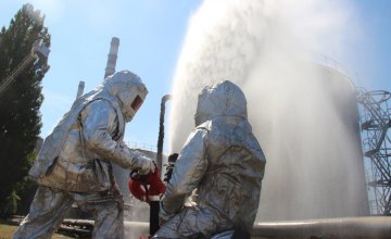 На ДТЭК Приднепровской ТЭС провели тренировку по тушению пожара