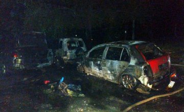 В Каменском на временной стоянке сгорели 3 легковых автомобиля