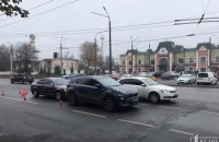 На Днепропетровщине в районе ж/д станции столкнулись 2 легковушки (ФОТО)