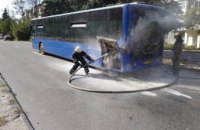 В Днепропетровской области  на ходу загорелся автобус