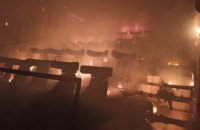 Ночью в Кривом Роге сгорело здание  мини-кинотеатра