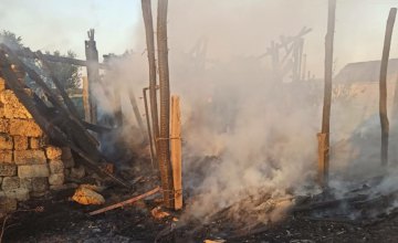 На Днепропетровщине спасатели более часа тушили пожар на сеновале: огнем уничтожено 0,5 тонны сена 