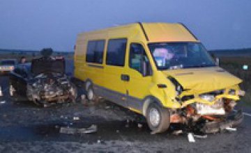 Под Новомосковском иномарка влетела в микроавтобус: пострадали 7 человек