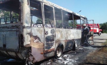 В Киевской области сгорел пассажирский автобус (ФОТО)
