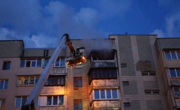В Киеве произошел пожар 10-этажном жилом доме