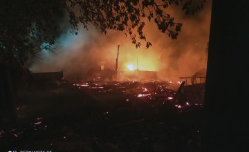 В Днепропетровской области от возгорания сухой травы, сгорело 3 сарая и летняя кухня 