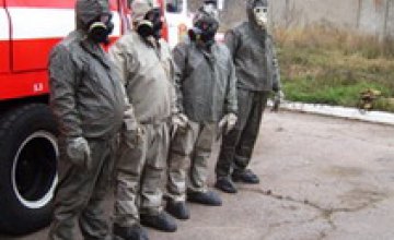 Днепропетровские спасатели ликвидировали «утечку опасного вещества» на предприятии «Днепр - Западный Донбасс»