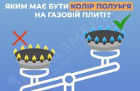 Дніпропетровська філія «Газмережі» нагадує, якого кольору має бути полум'я на газовій плиті