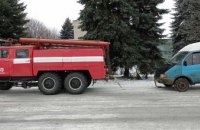В Межевском районе грузовик застрял в кювете 